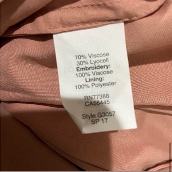 Madewell Eyelet Off-the-Shoulder Dress Dusty Rose Pink Lace Scalloped Size 0 - Picture 6 of 6